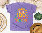 Happy 100 Days Of School Confetti graphic tee in Violet