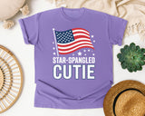 Star Spangled Cutie White 3 graphic tee in Violet