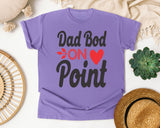 Dad Bod On Point White 4 graphic tee in Violet