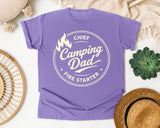 Chief Camping Dad Fire Starter Classic graphic tee in Violet
