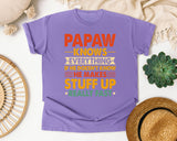 Papaw Knows Everything graphic tee in Violet