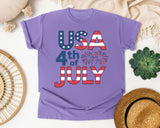 USA 4th Of July Grey 2 graphic tee in Violet