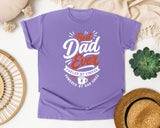 Best Dad Ever Fueled By Coffee White graphic tee in Violet