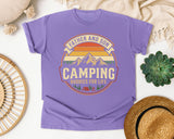 Father And Son Camping Buddies For Life graphic tee in Violet