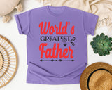 World's Greatest Father Red 2 graphic tee in Violet