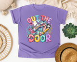 Out The Door Dinosaur graphic tee in Violet
