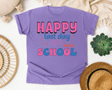 Happy Last Day Of Preschool Sparkle graphic tee in Violet