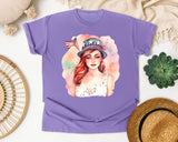 Woman In Uncle Sam Hat graphic tee in Violet