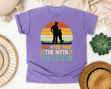 Dad The Man The Myth The Legend Black graphic tee in Violet
