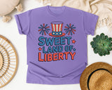 Sweet Land Of Liberty Grey 3 graphic tee in Violet