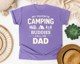 My Favorite Camping Buddies Call Me Dad White graphic tee in Violet