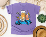 Dad Life Grey graphic tee in Violet