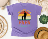 World's Best Papa Ever graphic tee in Violet