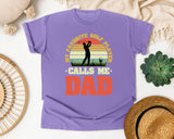 My Favorite Golf Player Calls Me Dad graphic tee in Violet