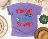 Straight Into High School Eraser graphic tee in Violet