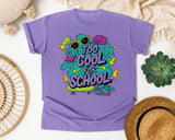 Too Cool For School Skateboard graphic tee in Violet