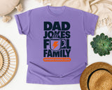 Dad Jokes Fuel Family White 2 graphic tee in Violet