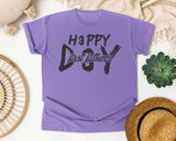 Happy First Father's Day Grey graphic tee in Violet
