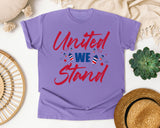 United We Stand graphic tee in Violet