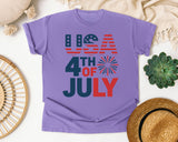 USA 4th Of July Navy graphic tee in Violet