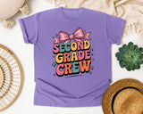 Second Grade Crew graphic tee in Violet
