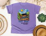 Dad's Rules Eat Grill Chill Nap Repeat Grey graphic tee in Violet