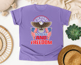 I'm Here For The Snacks And Freedom graphic tee in Violet