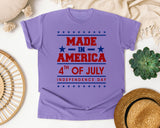 Made In America 4th Of July graphic tee in Violet