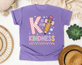 K Is For Kindness graphic tee in Violet