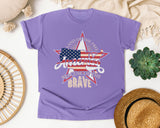 Home Of The Brave graphic tee in Violet