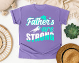 Fathers Are Strong White graphic tee in Violet