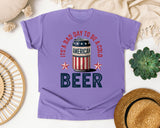It's A Bad Day To Be A Cold American Beer graphic tee in Violet