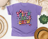 Fifth Grade Crew graphic tee in Violet