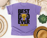 Best Dad Ever No Days Off White 2 graphic tee in Violet