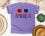 America Grey 4 graphic tee in Violet