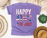 Happy 4th Of July White graphic tee in Violet