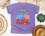 All American Girl Grey graphic tee in Violet