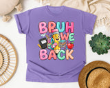 Bruh We Back Pencil graphic tee in Violet