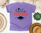 Hello Teacher Books graphic tee in Violet