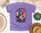 It's A Bad Day To Be A Bear graphic tee in Violet
