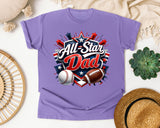 All Star Dad graphic tee in Violet