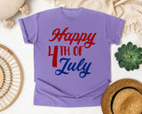 Happy 4th Of July Red graphic tee in Violet