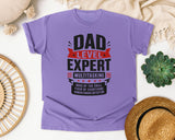Dad Level Expert Multitasking Black graphic tee in Violet