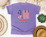 We Will Never Forget Red graphic tee in Violet