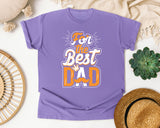 For The Best Dad White graphic tee in Violet