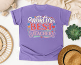 World's Best Teacher graphic tee in Violet