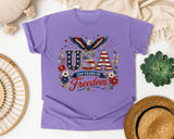 USA 250 Years Of Freedom graphic tee in Violet