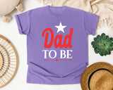 Dad To Be White 2 graphic tee in Violet