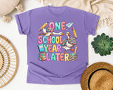 One School Year Later Goose graphic tee in Violet