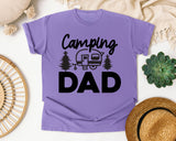Camping Dad White 3 graphic tee in Violet